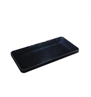 NARA skål rektangulær lav 18cl Sort Steingods - L:180mm H:90mm B:23mm 18cl 